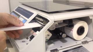 How to Load labels into the CAS LP 1000N Label Printing Scale [upl. by Alcock]