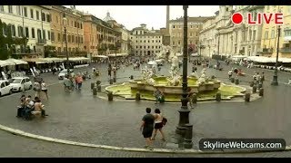 Live Images from Piazza Navona in Rome  Italy [upl. by Earissed]