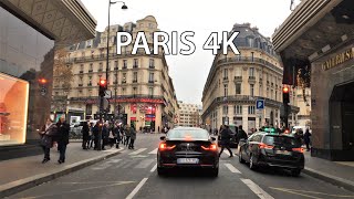 Paris 4K  Classic Paris Streets  Driving Downtown [upl. by Ydorb187]