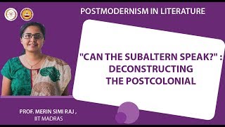 quotCan the Subaltern Speakquot  Deconstructing the Postcolonial [upl. by Roseanne]