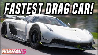 UPDATED FASTEST Drag Car Jesko Tune  17360 Mile  Forza Horizon 5 [upl. by Stanleigh52]