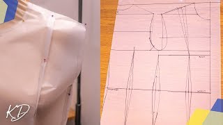 BODICE WITH FRONT SHOULDER DART TUTORIAL  KIM DAVE [upl. by Atilal724]