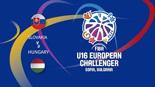 Slovakia vs Hungary  FIBA U16 Mens European Challenger [upl. by Waiter523]