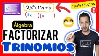 ✅​Factorizar TRINOMIO ax2bxc 𝘼𝙥𝙧𝙚𝙣𝙙𝙚 𝙘𝙤𝙣 𝙡𝙖 𝙢𝙚𝙟𝙤𝙧 𝙚𝙭𝙥𝙡𝙞𝙘𝙖𝙘𝙞ó𝙣 😎​🫵​💯​  ÁlgebraFactorización [upl. by Atnuahsal23]