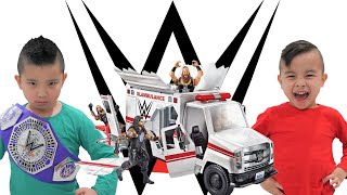 WWE Slambulance Fun With Calvin and Kaison CKN [upl. by Nicodemus437]