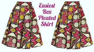 BOX PLEATED SKIRT Easiest method [upl. by Arelus543]