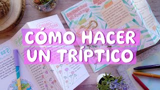 CÓMO HACER UN TRÍPTICO A MANO 💡CONSEJOS Y DECORACIÓN PARA DISEÑAR FOLLETOS CREATIVOS [upl. by Montano252]