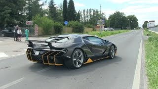 The 25 Million Lamborghini Centenario Driving on the Road [upl. by Anoynek]