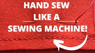 Hand Sewing Tutorial RIGHT HANDED Backstitching [upl. by Isleana]