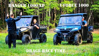 2021 CFMOTO UFORCE 1000 vs Polaris Ranger XP 1000 Drag Race [upl. by Hendricks164]