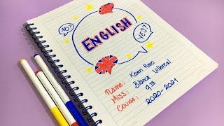 Carátula bonita para INGLÉS [upl. by Ahsemad]