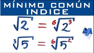 Reducir radicales a minimo comun indice [upl. by Farwell]