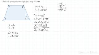 Matematika 6 razred  Trapez uglovi trapeza 1 zadatak [upl. by Colbye]