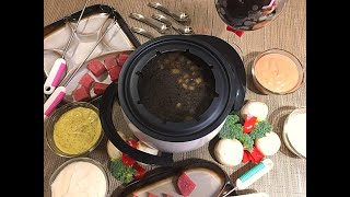 Fondue Bourguignonne Recipe • Beef Bouillon Fondue  Episode 391 [upl. by Avlasor]