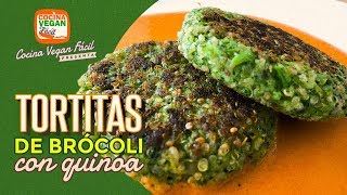 Tortitas de brócoli con quinoa  Cocina Vegan Fácil [upl. by Drusus246]