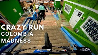 CRAZY Urban Downhill track GNARLY riding in Ciudad Bolivar Course Preview  Bogota Colombia [upl. by Zetana550]