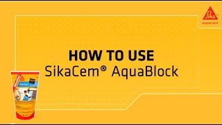 SikaCem® AquaBlock – effective waterstop [upl. by Harutak700]