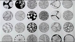 24 Zentangle patterns [upl. by Eijneb751]