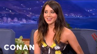 Aubrey Plaza F You Old People Im Going To Live Forever  CONAN on TBS [upl. by Emelina]