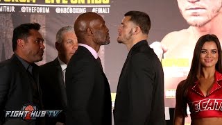 Bernard Hopkins vs Joe Smith Jr Full Face Off Video Los Angeles CA [upl. by Reviel760]