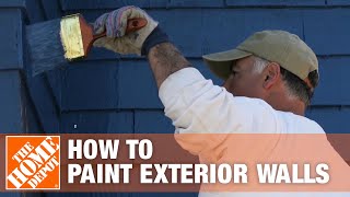 How to Paint Exterior Walls  The Home Depot [upl. by Gnim263]