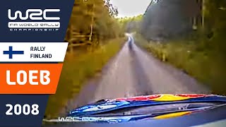 LOEB Onboard Rally Finalnd 2008 Citroën C4 WRC Stage 12 Himos [upl. by Baerl]