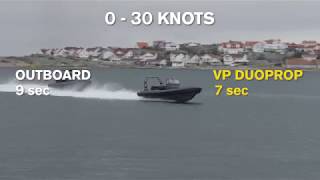 Volvo Penta Aquamatic Duoprop vs Outboard 4stroke [upl. by Rephotsirhc]