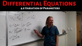 Differential Equations Lecture 46 Variation of Parameters [upl. by Kelci551]