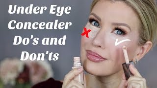 OVER 40 9 CONCEALER TIPS  Dos and Donts for Mature Under Eyes With Wrinkles and Dryness [upl. by Eizeerb]