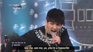 BTS  We Are Bulletproof Pt 2 amp No More Dream 20130629 Music Bank w Eng Lyrics [upl. by Aikemet628]