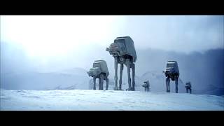 Star Wars The Empire Strikes Back Imperial Walkers Attack Clip HD [upl. by Gatian]