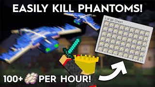 Minecraft Easy Phantom Farming  100 Membrane Per Hour [upl. by Maryn]