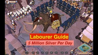 Albion Online  HOW I MAKE 5MDAY PASSIVE INCOME  Labourer Guide [upl. by Etnomal788]