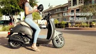 Scooter  Coleman Powersports JL49 Product Showcase 50cc [upl. by Zippel462]