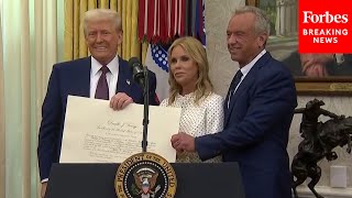 BREAKING NEWS RFK Jr Is Sworn In As HHS Secretary In Oval Office Ceremony With Trump [upl. by Ikkin]