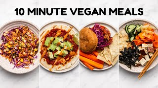 Easy 10 MINUTE Vegan Meals 😋 [upl. by Bocoj]