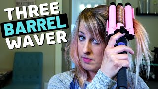 Three Barrel Waver Tutorial  How to Use a Three Barrel Curling Iron  Easy Hair Style [upl. by Groot]