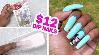 Doing my Nails using the Kiss Dip Powder Nail Kit [upl. by Hanoj]