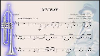 My Way Frank Sinatra  Bb Trumpet Sheet Music [upl. by Tnarg]