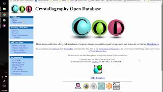 Crystallography Open Database tutorial [upl. by Timofei878]