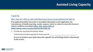 Assisted Living License Licensed Resident Capacity [upl. by Talanian]