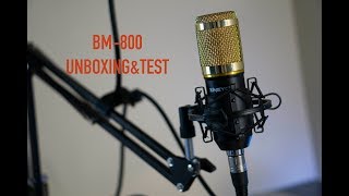 BM800 Condenser Microphone  Unboxing amp Test [upl. by Hertberg494]