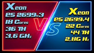 Xeon E5 2699v3 3600MHz vs Xeon E5 2699v4 2800MHz Unlock Turbo Boost  Undervolting [upl. by Fendig428]