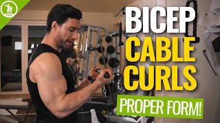 How To Do Cable Bicep Curls  Full Video Tutorial and StepbyStep Guide [upl. by Rratsal432]