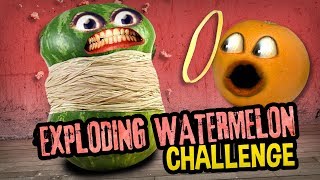 Annoying Orange  Exploding Watermelon Challenge [upl. by Nosidam]