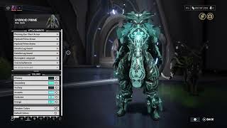 warframe HYDROID PRIME 2nd skin fashionframe with details [upl. by Eelyma575]