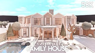 Cozy Winter Family House  Bloxburg Build [upl. by Ylicec275]