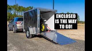 HOW I TRANSPORT MY MOTORCYCLE  Enclosed Trailer Review [upl. by Ainuj360]