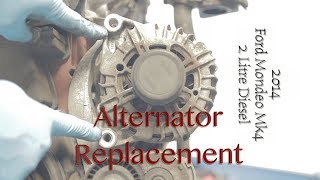 2014 Ford Mondeo Mk4 2l Diesel Alternator Replacement [upl. by Enyrhtak]