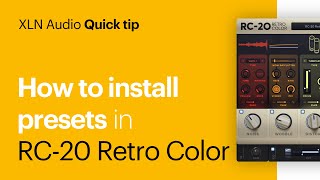 How to install presets in RC20 Retro Color [upl. by Corrianne855]